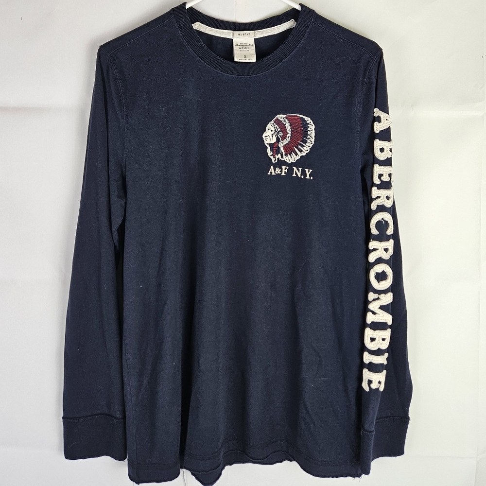 Vintage A&F Abercrombie & Fitch Muscle Fit T-Shirt Size S Retro Preppy Gorpcore